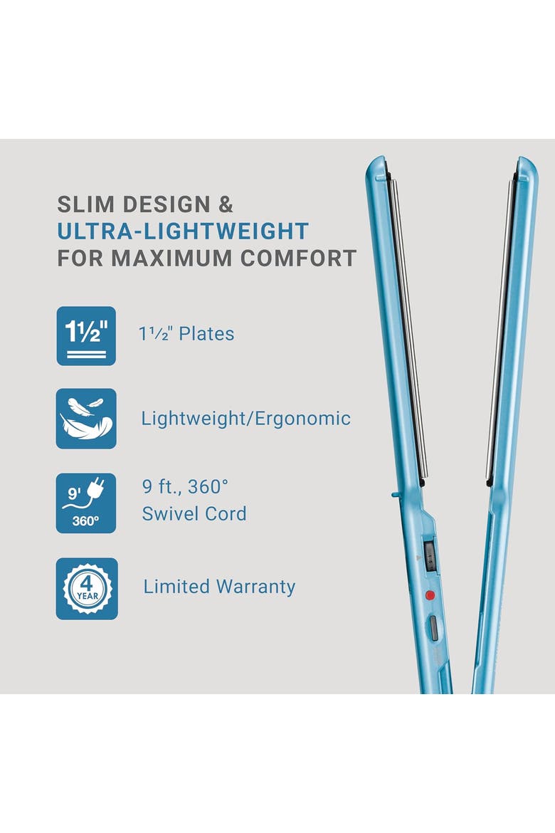 Nano Titanium 1½" Ultra-Thin Flat Iron, Alternate, color, Blue