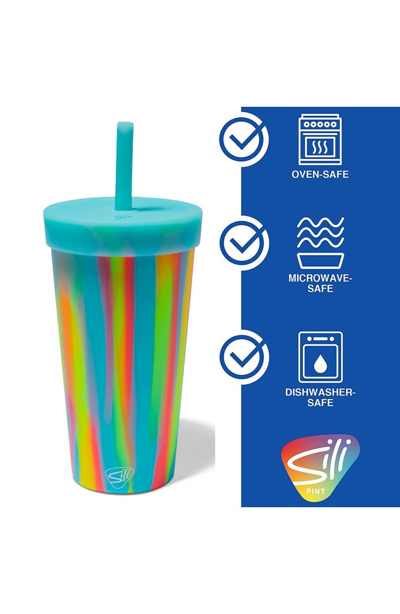 Silipint Silicone 22Oz Straw Tumbler, Alternate, color, Multicolored