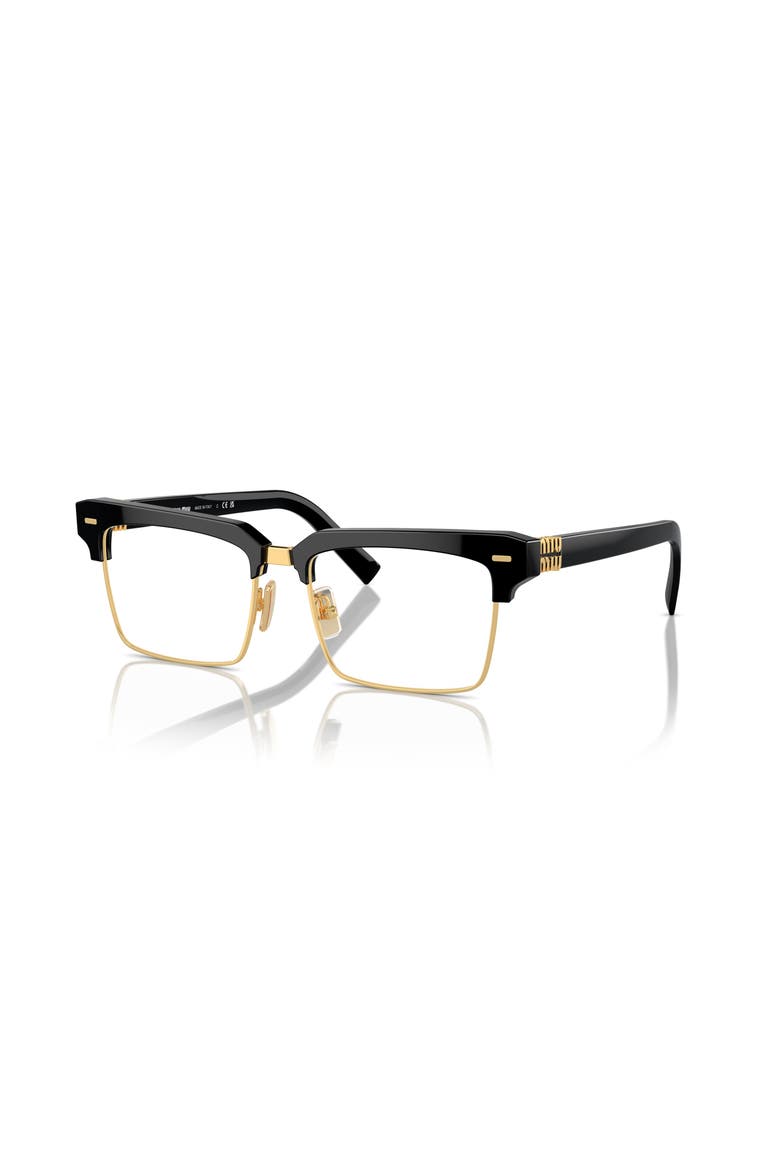 54mm Rectangle optical glasses, Main, color, Black