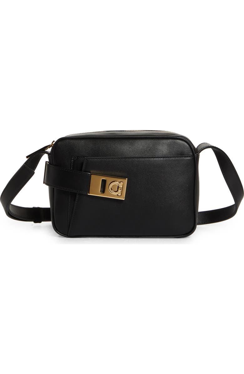 FERRAGAMO Archive Gancini Camera Crossbody Bag, Main, color,
