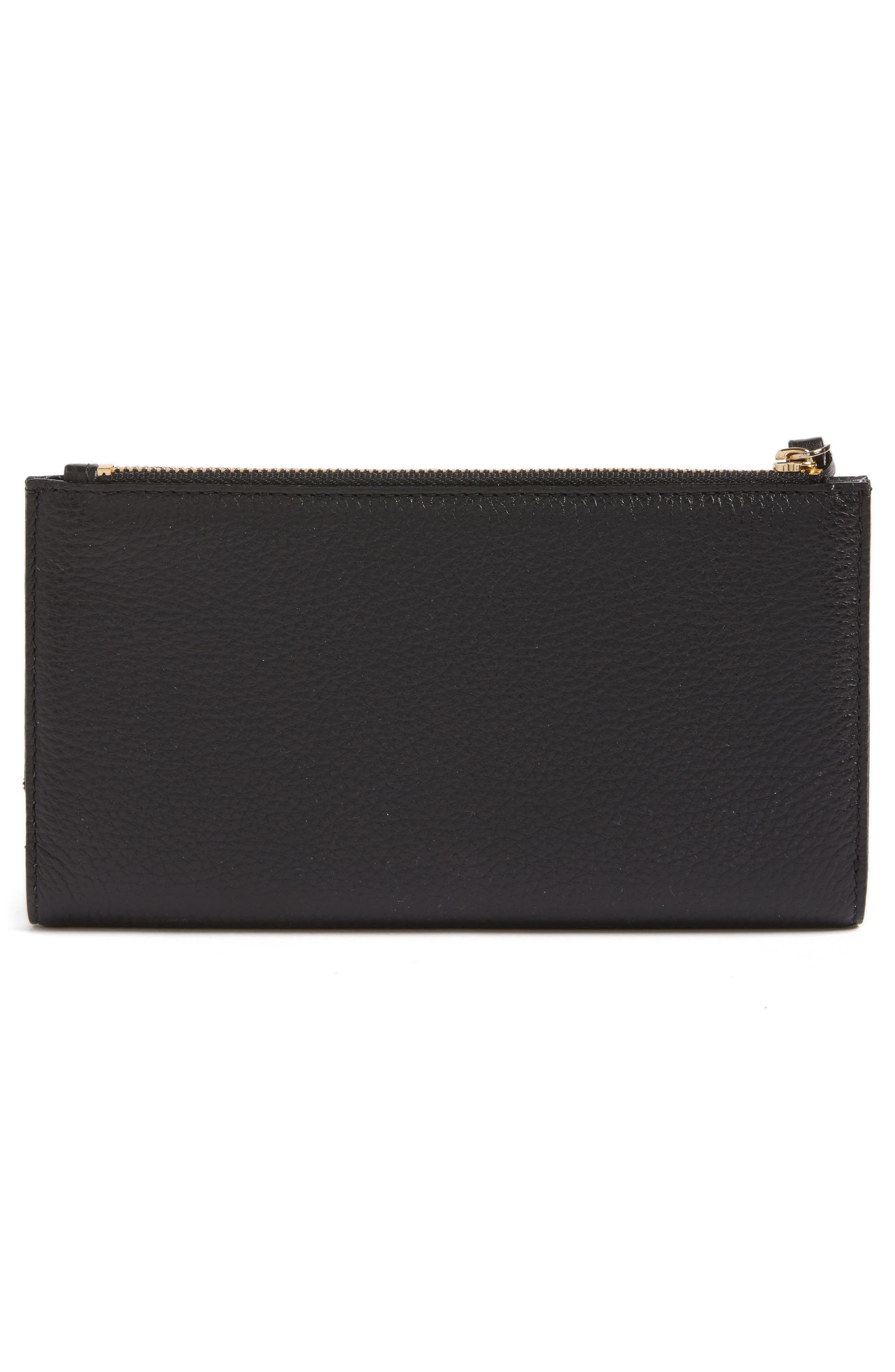 young lane - eliza leather wallet, Alternate, color, BLACK