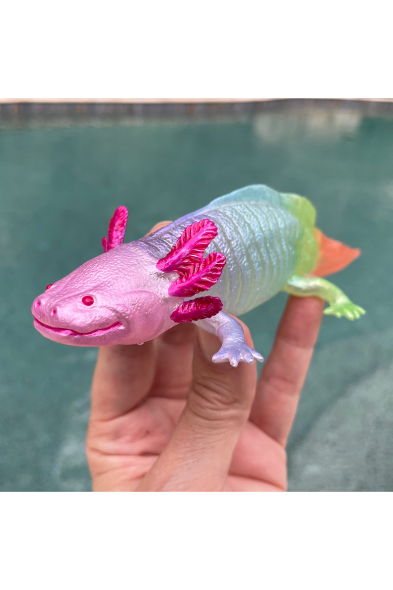 Rainbow Axolotl Toy, Alternate, color, No Color