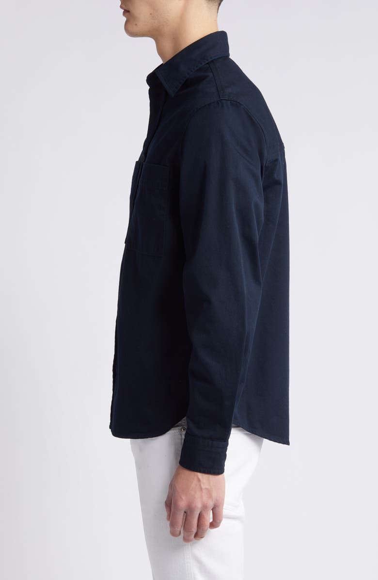 BOSS Owen Solid Button-Up Shirt, Alternate, color, Dark Blue