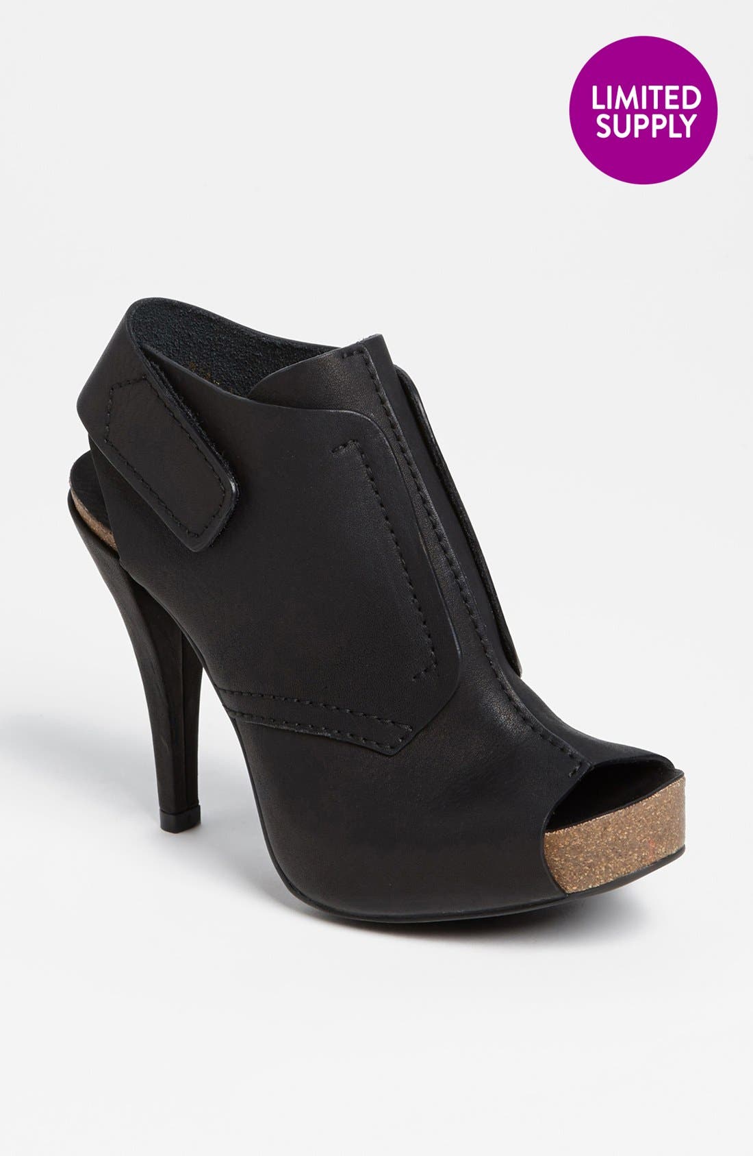 Open Toe Bootie (Nordstrom Exclusive), Main, color, BLACK