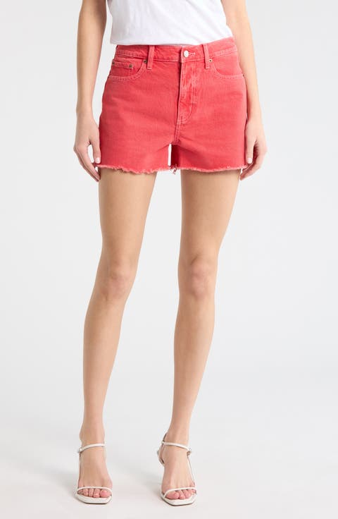 Troublemaker Fray Hem Shorts (Vanilla)