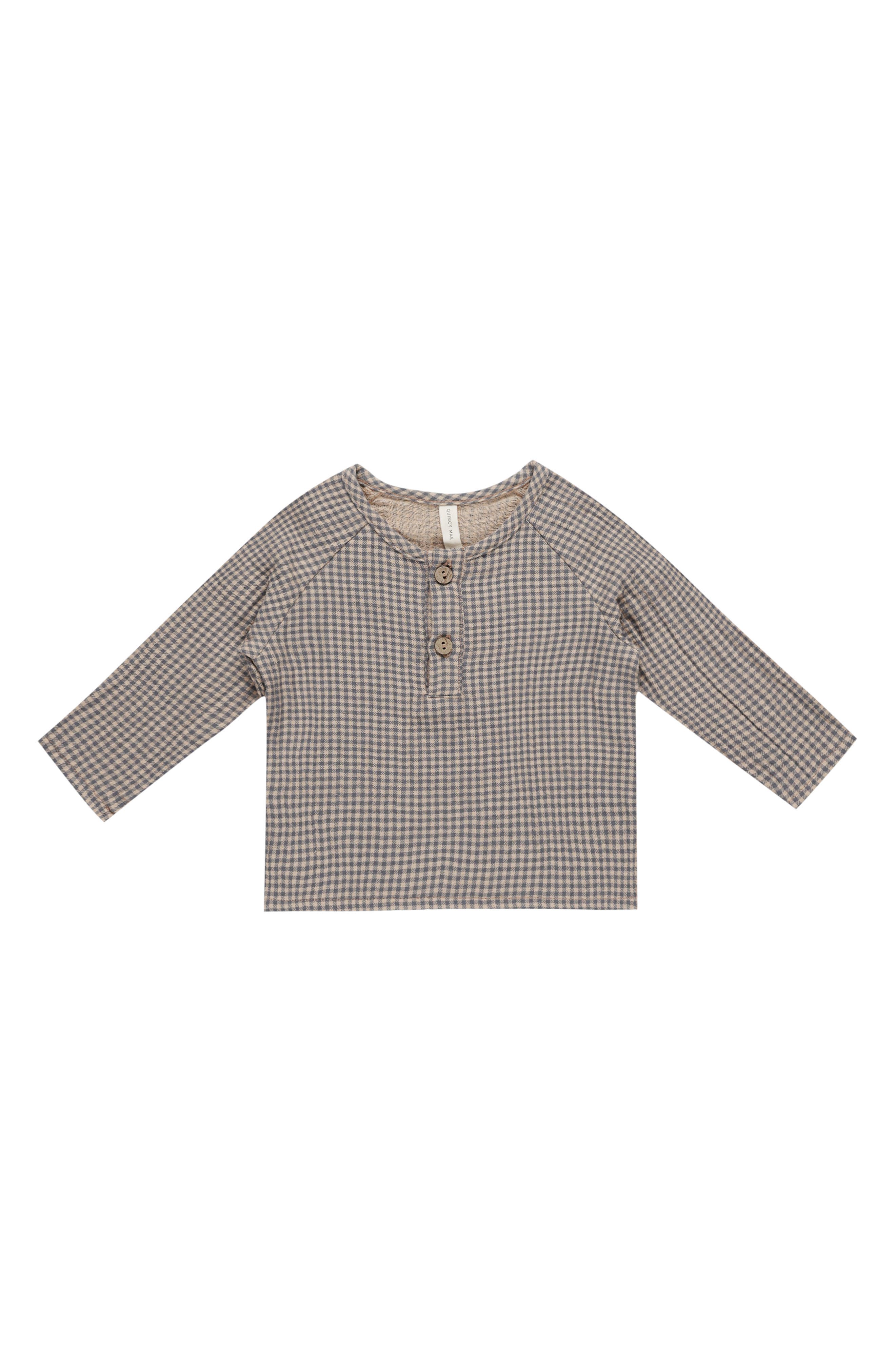 QUINCY MAE Kids' Zion Organic Cotton Henley T-Shirt