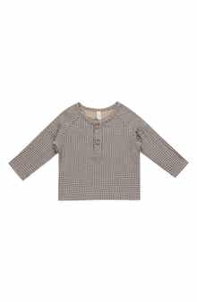 QUINCY MAE Kids' Zion Organic Cotton Henley T-Shirt