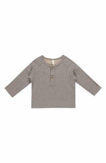 QUINCY MAE Kids' Zion Organic Cotton Henley T-Shirt