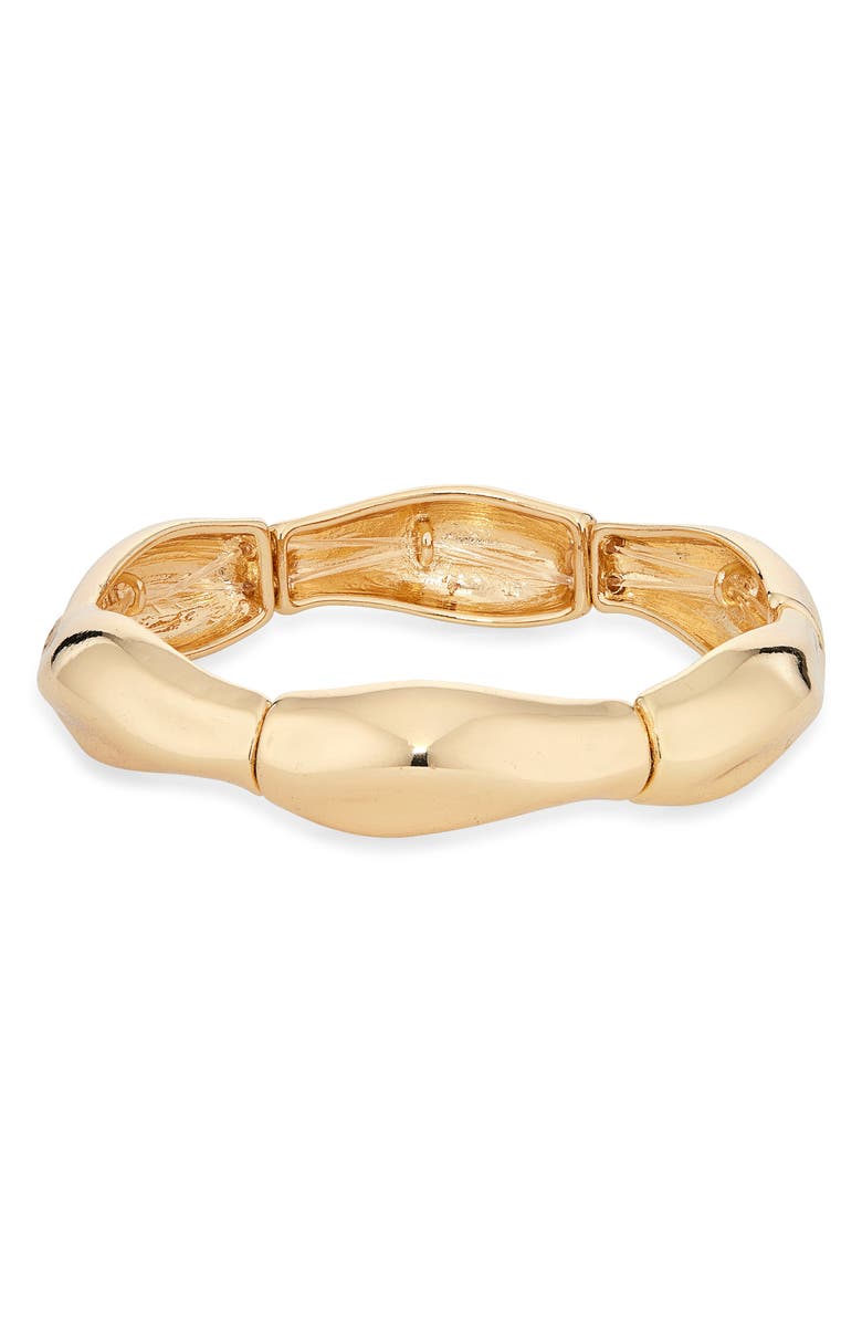 NORDSTROM RACK Molten Link Stretch Bracelet, Main, color, Gold