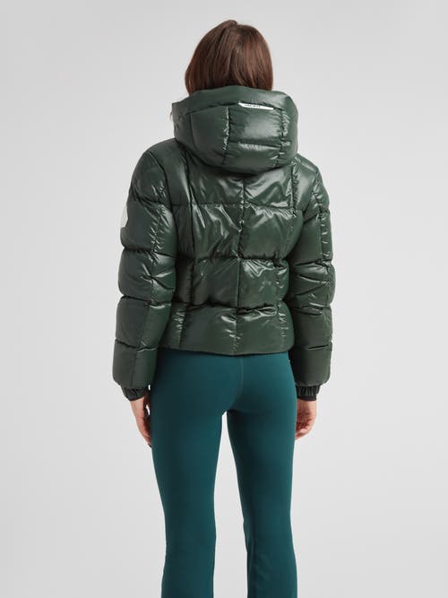 Jack1t Ez Boxed Hooded Cropped Puffer Coat In Green