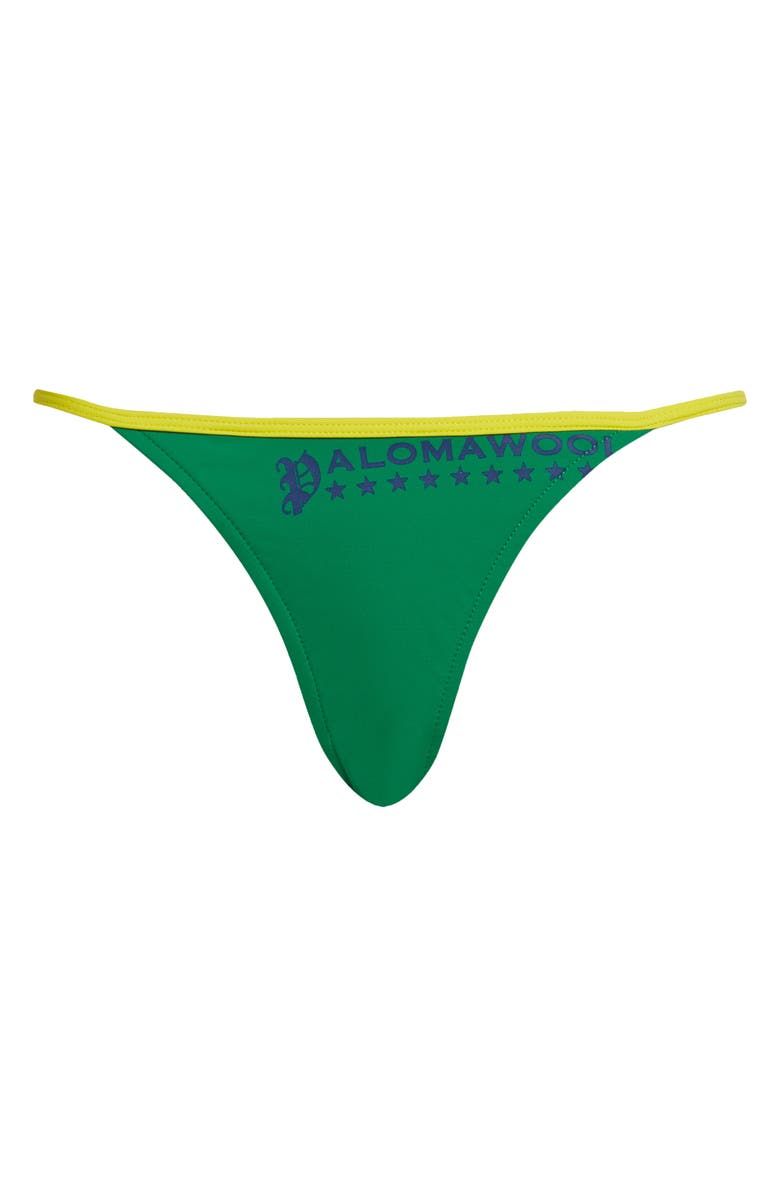 Paloma Wool Lanny Graphic Bikini Bottoms, Alternate, color, Green