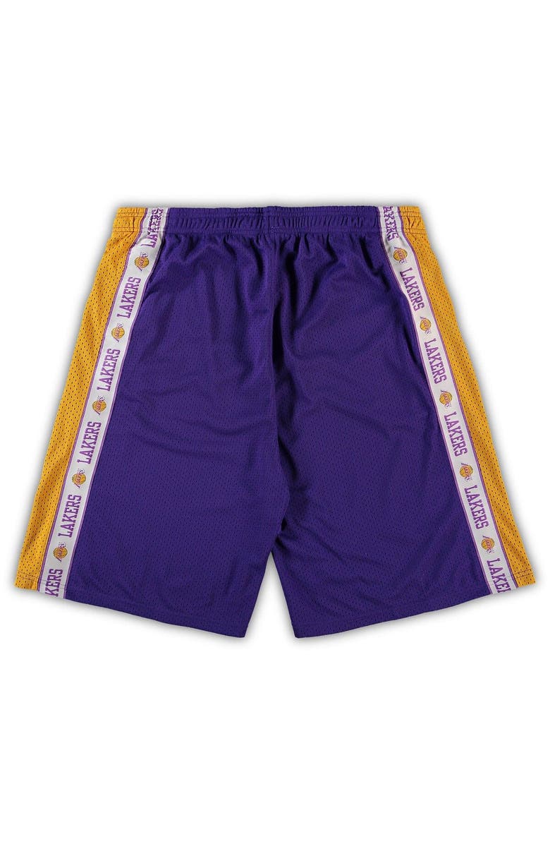 FANATICS Men's Fanatics Branded Purple/Gold Los Angeles Lakers Big & Tall Tape Mesh Shorts, Main, color, Purple