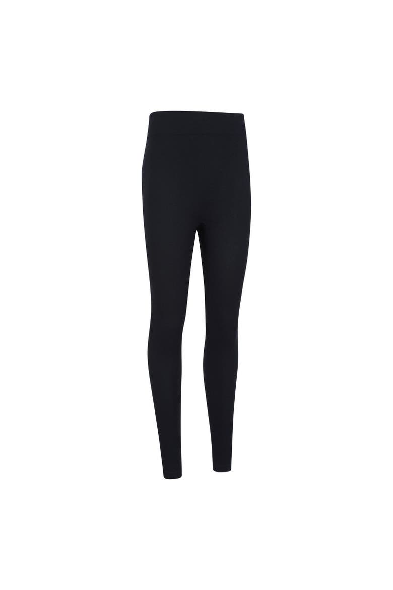 Carmel Ribbed Seamless Thermal Bottoms, Alternate, color, Black