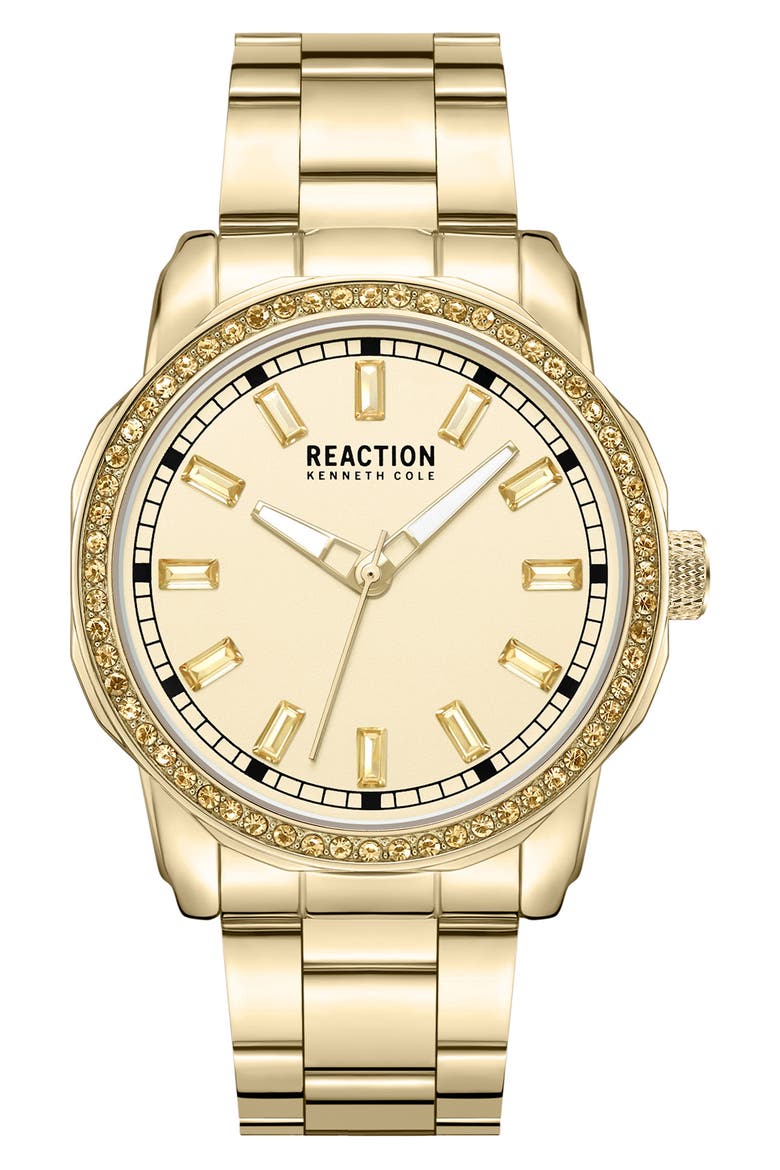 Kenneth Cole Reaction Crystal Pavè Three-Hand Quartz Bracelet