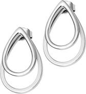 Lucy Quartermaine Double Petal Earrings front and back