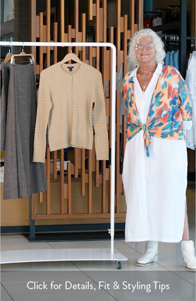 Cable Stitch Cotton Cardigan, sales video thumbnail