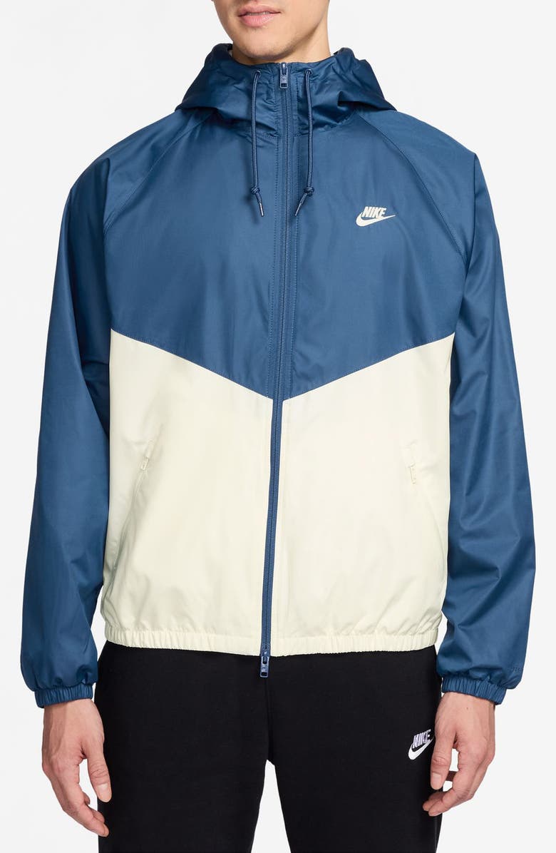 Nike Windrunner Hooded Lined Jacket, Main, color, Court Blue/ Sail