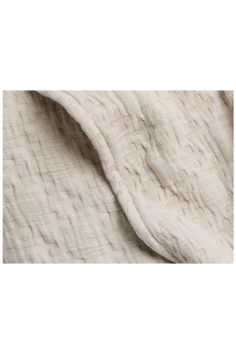 Desert Cotton Jacquard Coverlet, Alternate, color, BONE