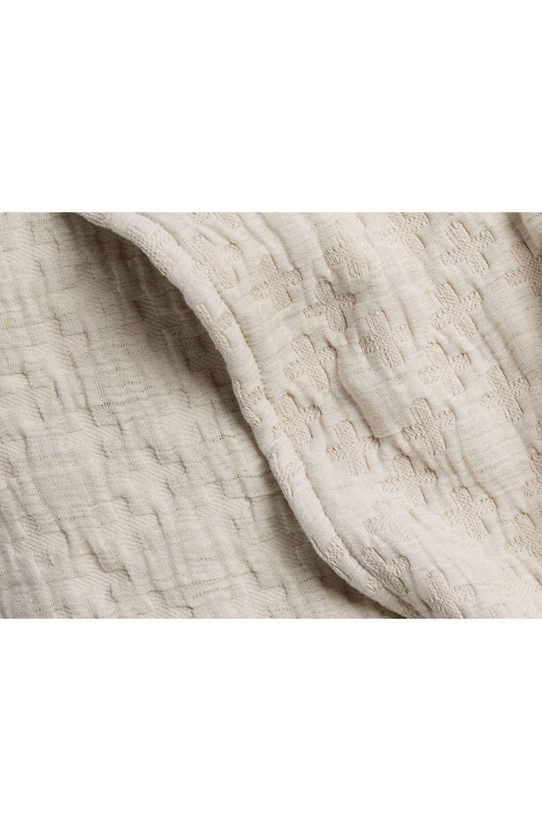 Parachute Desert Cotton Jacquard Coverlet, Alternate, color, Bone