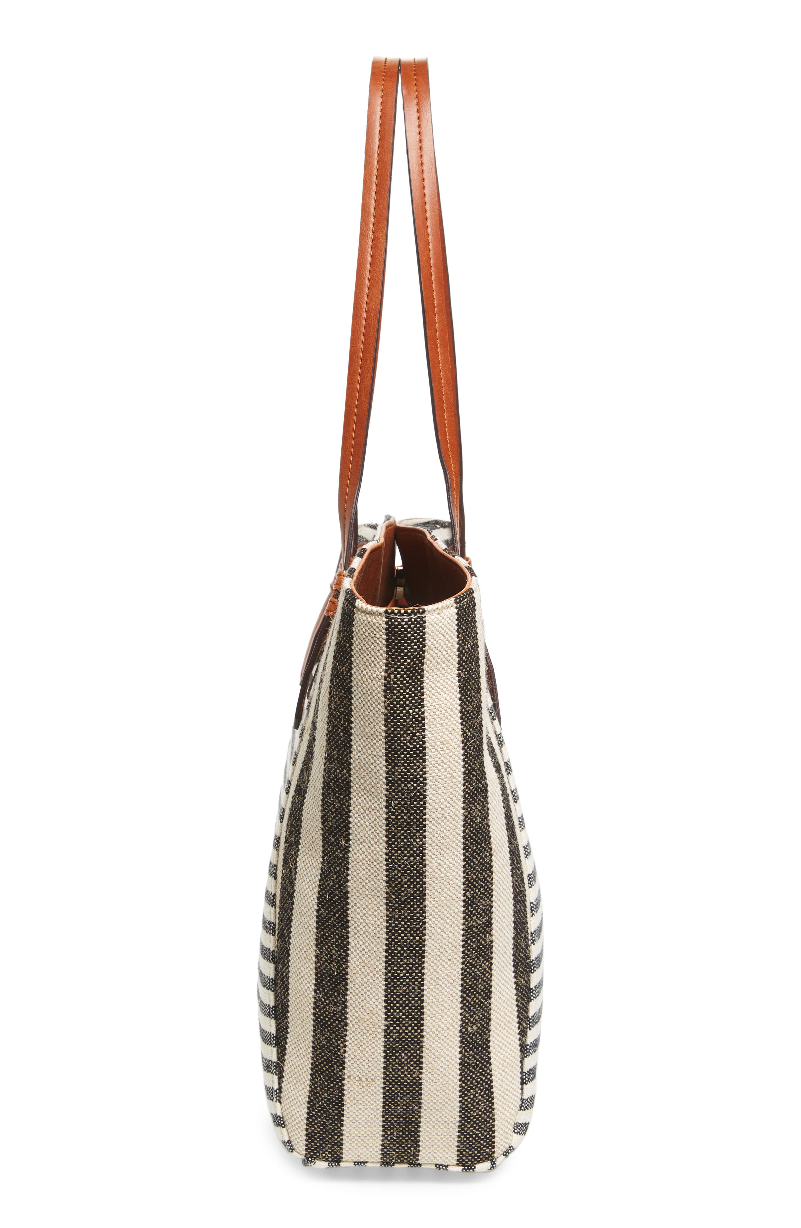Rooney Trapeze Tote, Alternate, color, BLACK/ WHITE