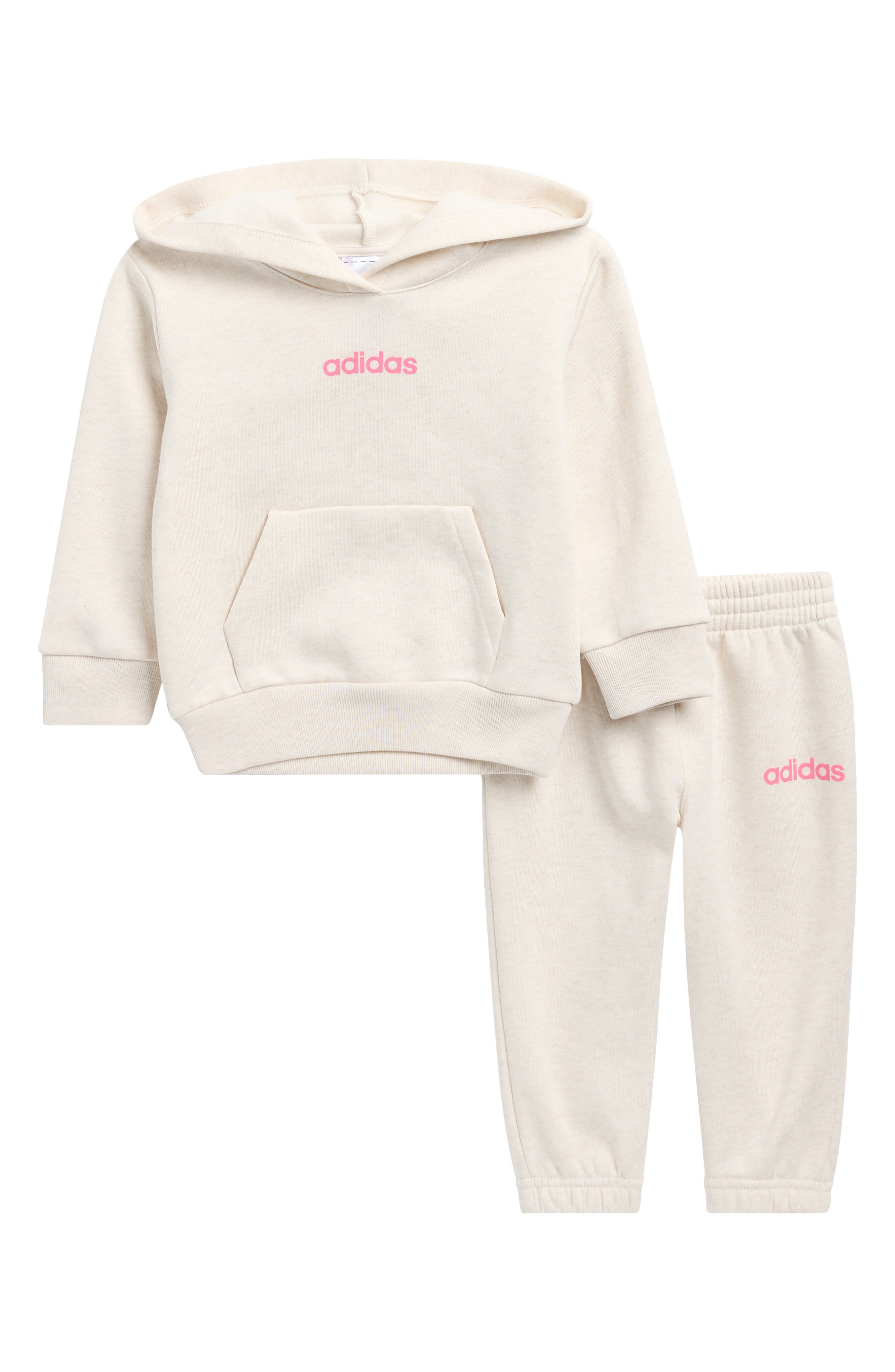 adidas Cotton Blend Fleece Hoodie & Joggers Set