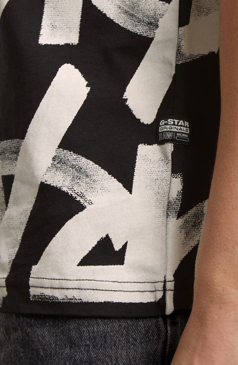 G-STAR Calligraphy Allover Graphic T-Shirt, Alternate, color, 