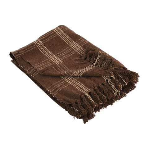 Throw Blanket with Fringe