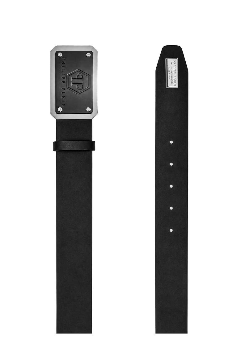 Belt Hexagon Men, Alternate, color, black/nickel