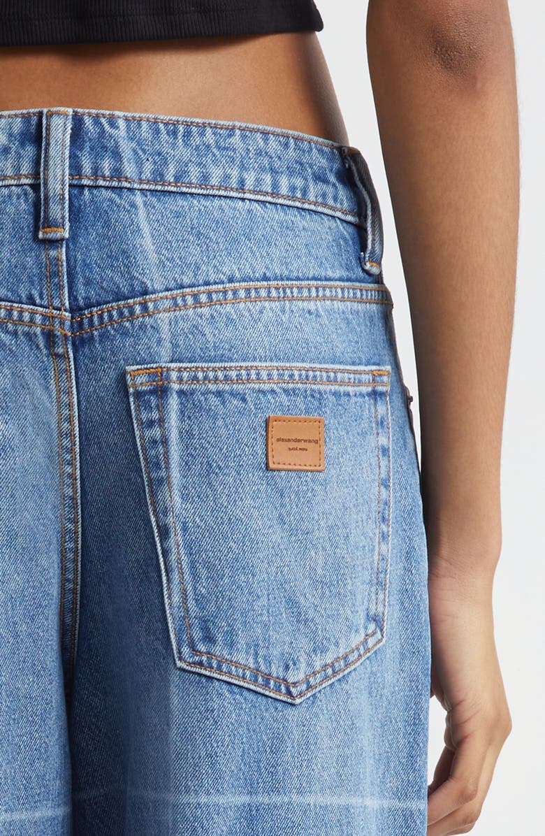 Alexander Wang Faded Lines Straight Leg Jeans, Alternate, color, Vintage Marbled Blue