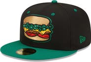 New Era Men's New Era Black Albuquerque Isotopes Green Chile Cheeseburgers Theme Night 59FIFTY Fitted Hat