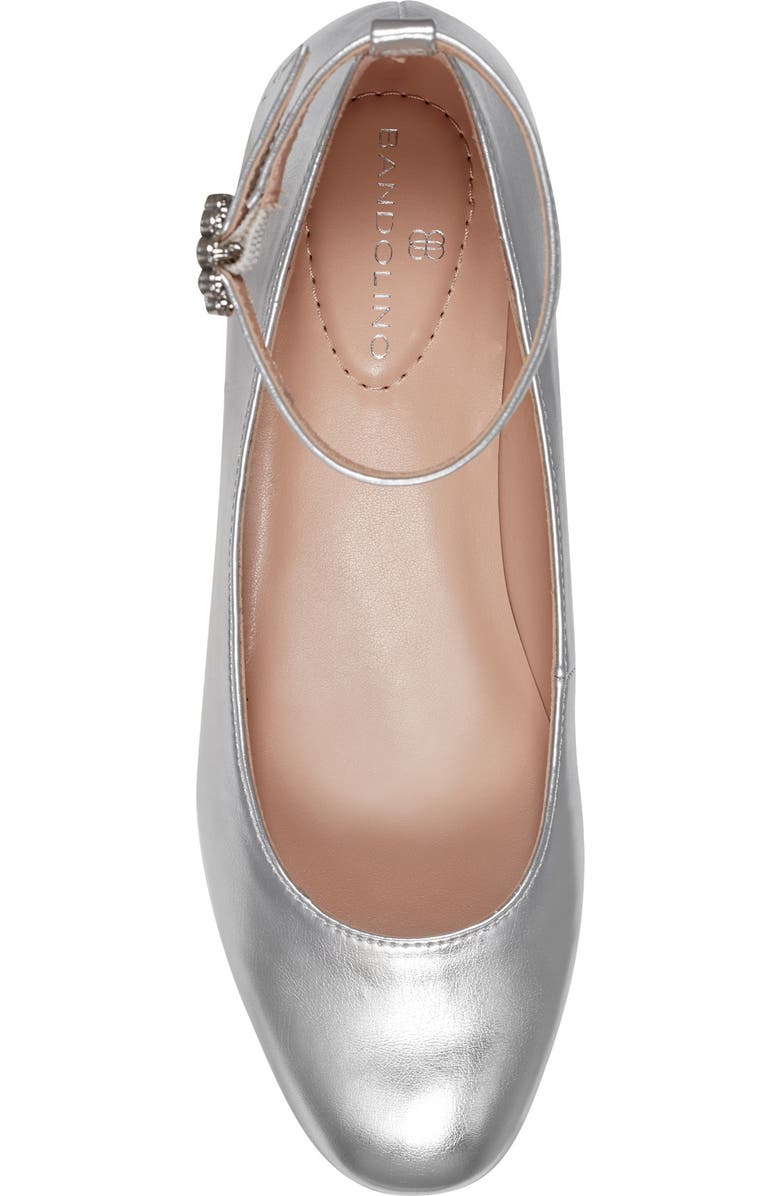 Bandolino Lexy Ankle Strap Pump, Alternate, color, Silver