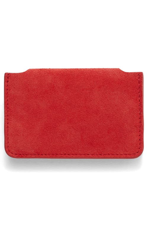 & Other Stories Leather Envelope Card Holder In Red