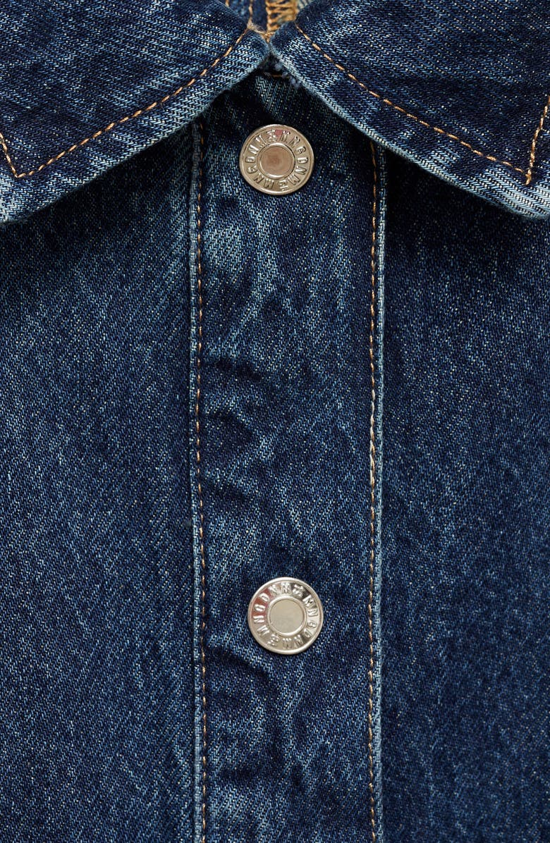 MANGO Belted Denim Jacket, Alternate, color,