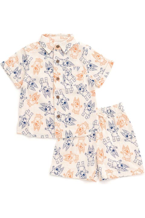 Gauze Dress and 2-Piece Short Set