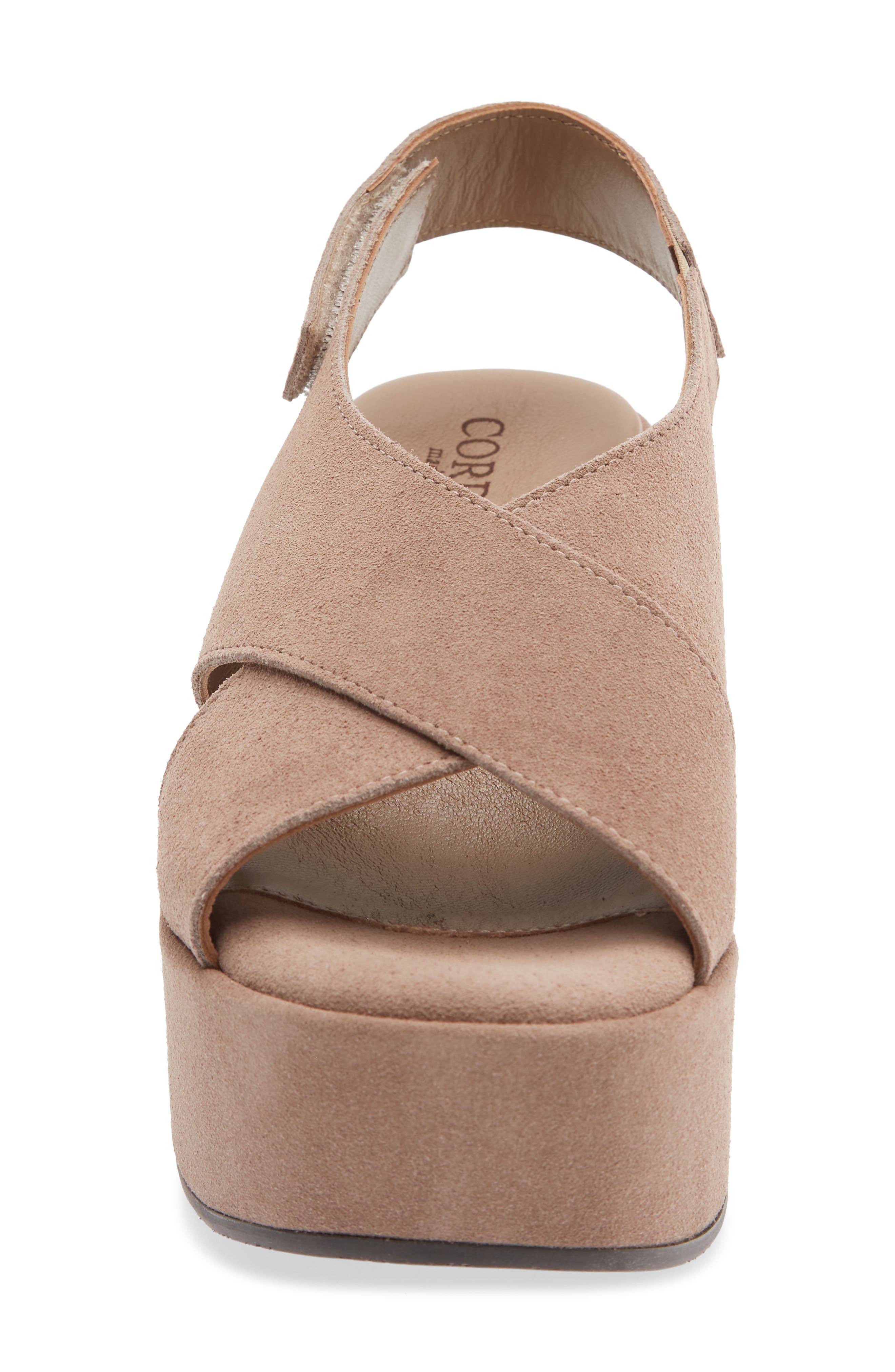 Jessie Slingback Platform Sandal, Alternate, color, EBANO SUEDE