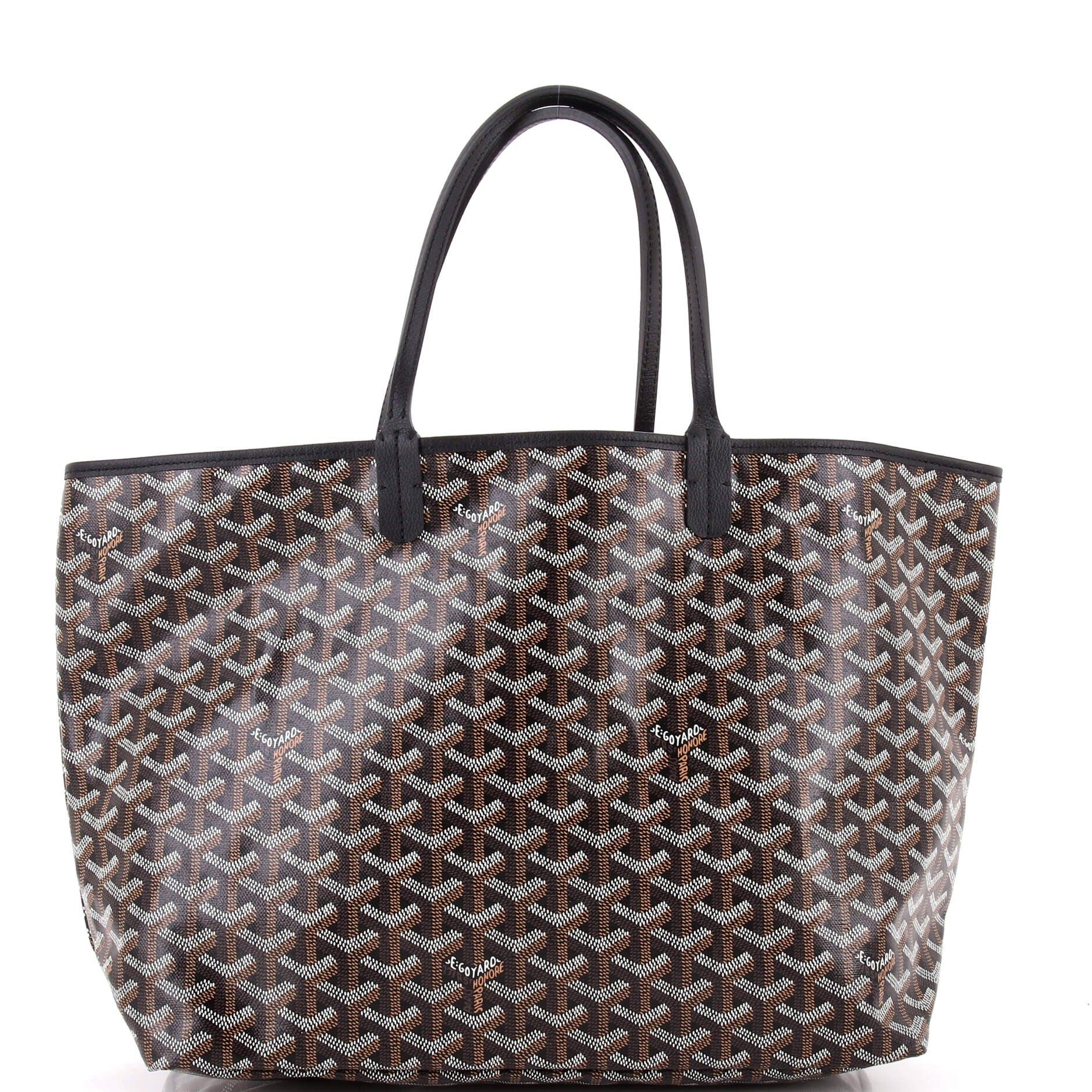 Pre-Owned Goyard Saint Louis Tote Coated Canvas PM, Main, color, Black