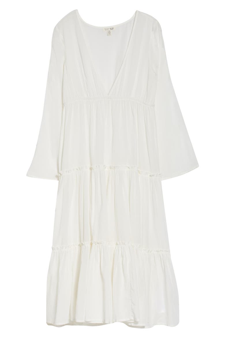 x The Salty Blonde Wanderlust Long Sleeve Cover-Up Maxi Dress, Alternate, color, COOL WIP