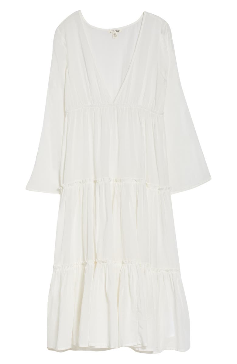 Billabong x The Salty Blonde Wanderlust Long Sleeve Cover-Up Maxi Dress, Alternate, color,