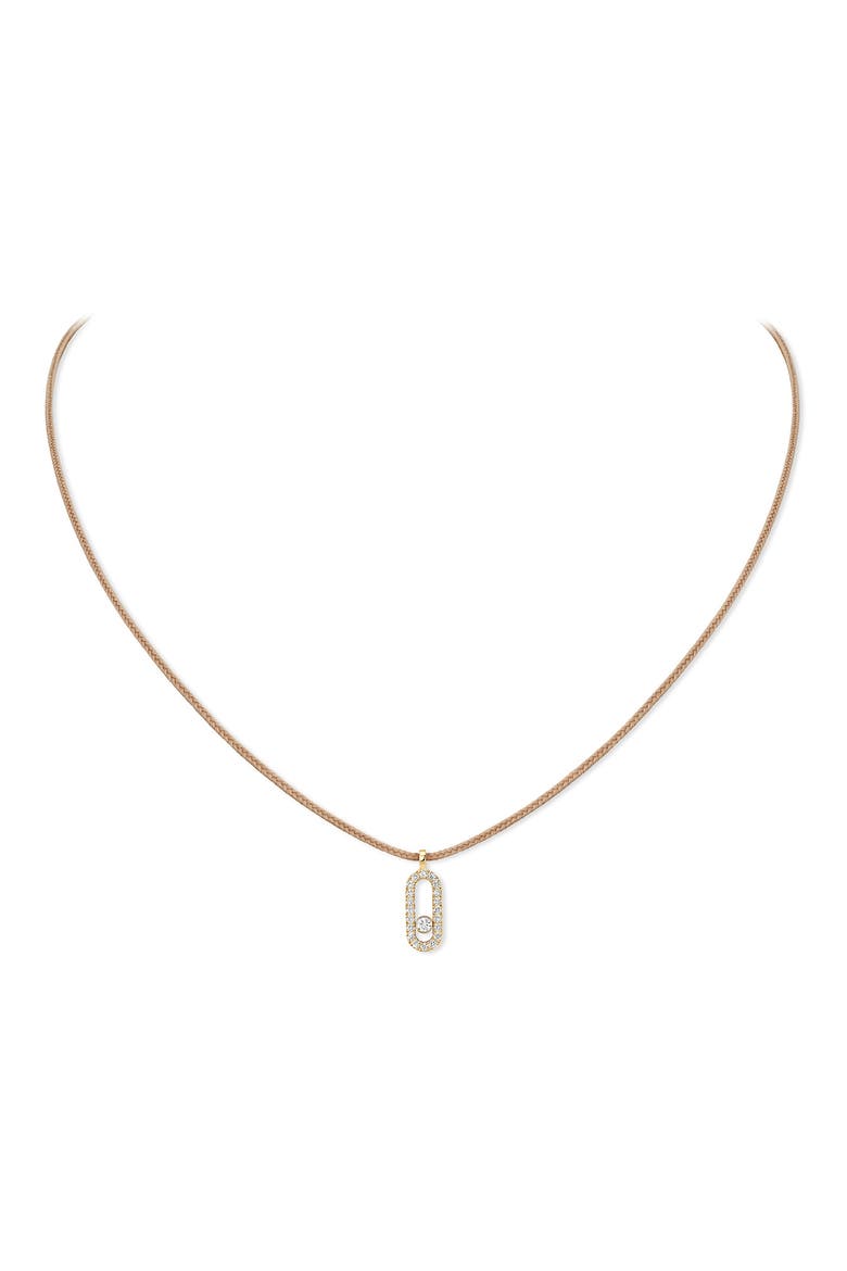 Care Diamond Pavé Pendant Cord Necklace, Main, color, YELLOW GOLD