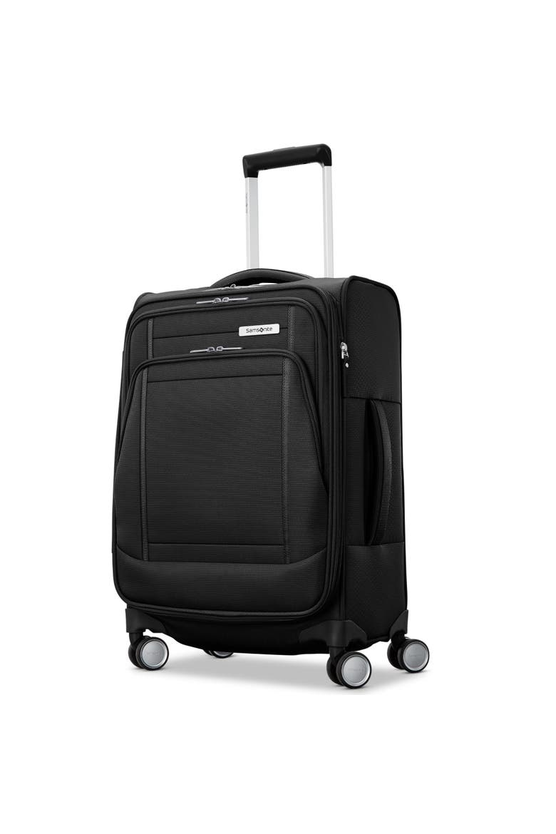 UpLIFT Softside Expandable 20" Carry On Spinner Luggage, Main, color, Black