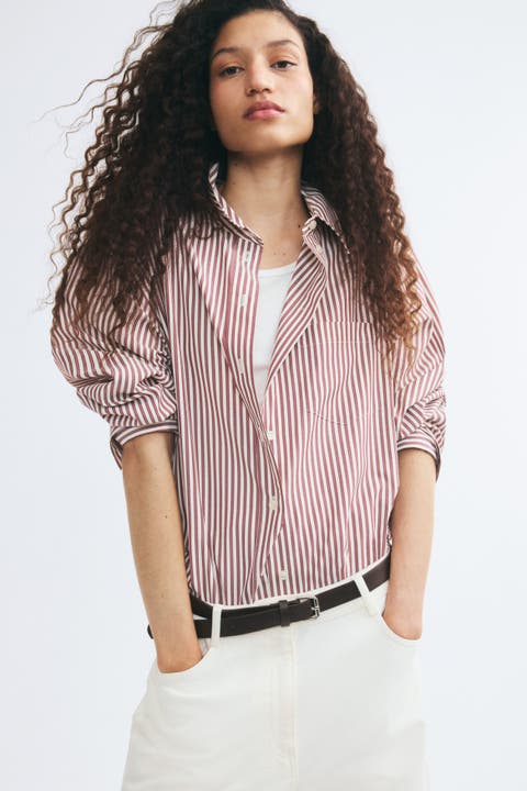 Oversized Dobby-weave Shirt