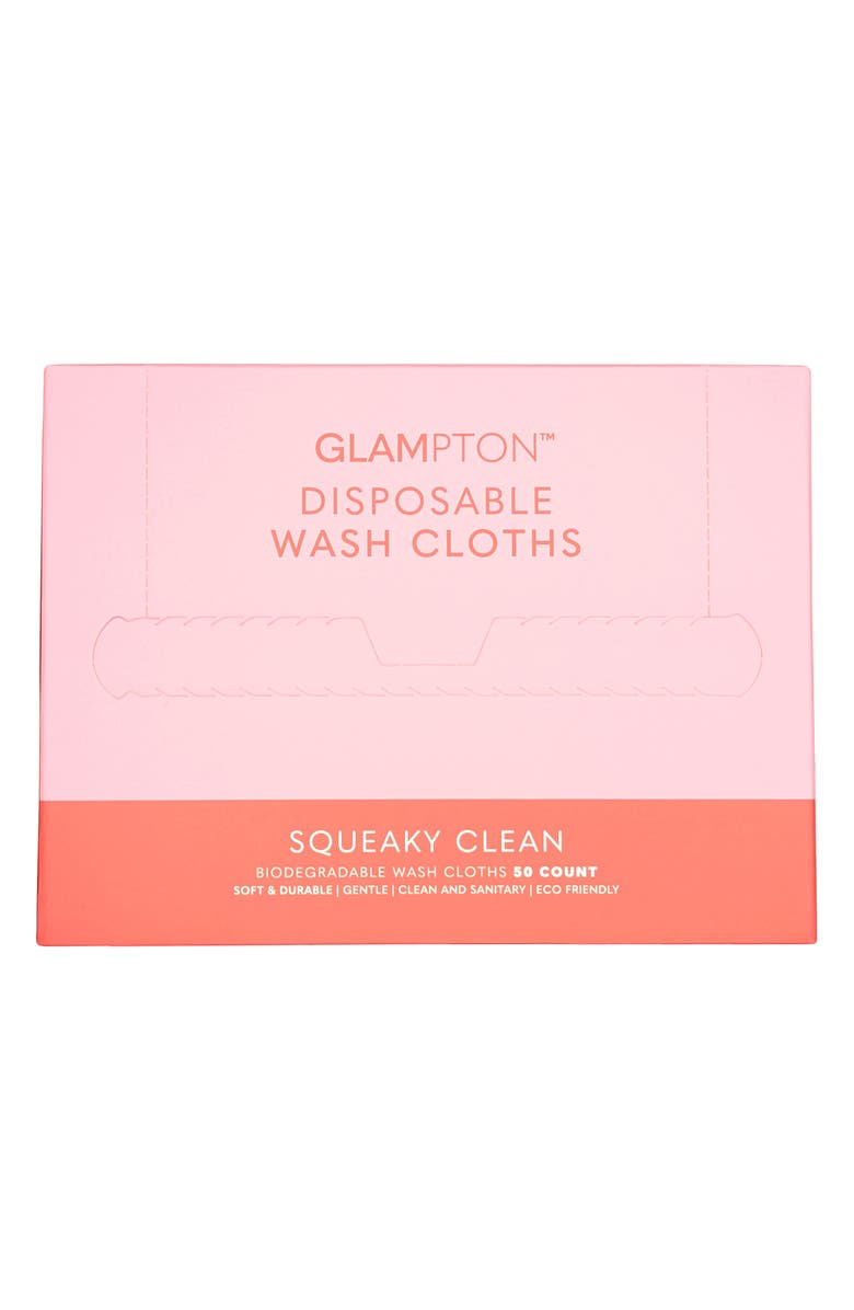 GLAMPTON Squeaky Clean 50-Pack Disposable Wash Cloths, Alternate, color, 