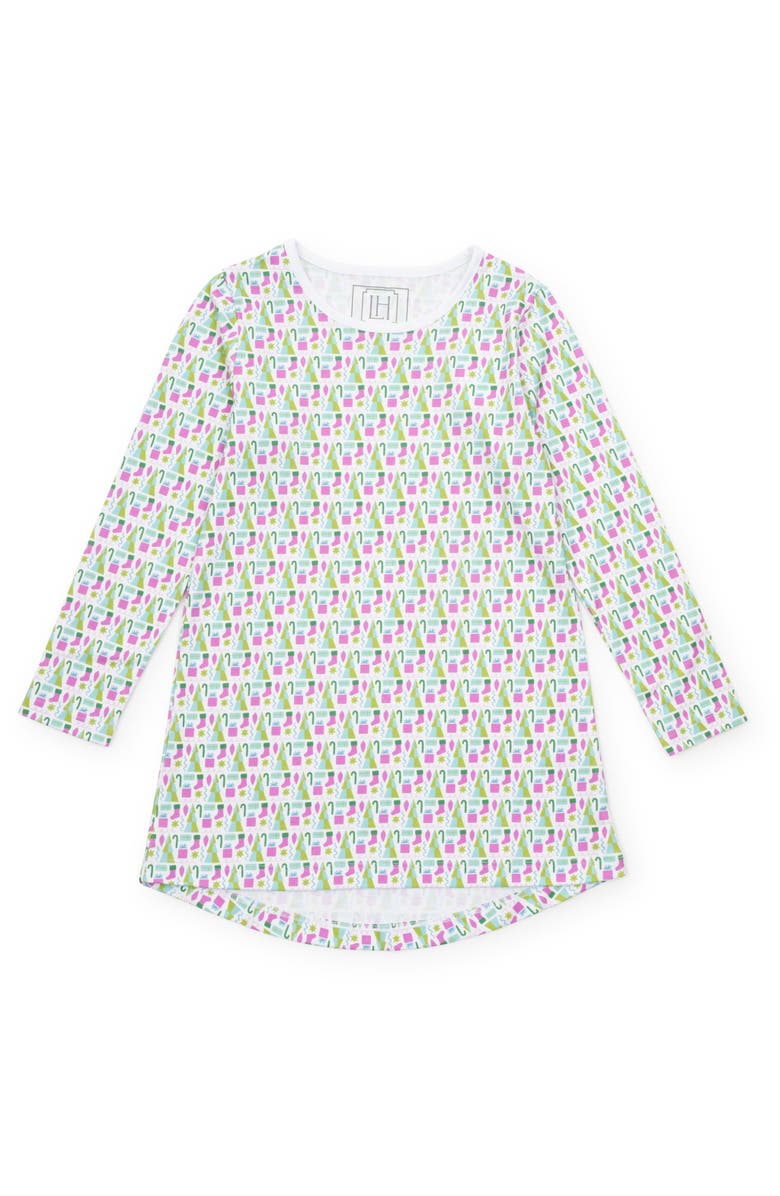 Lila and Hayes Berkeley Girls' Shirt Dress, Main, color, Mod Holiday Pink