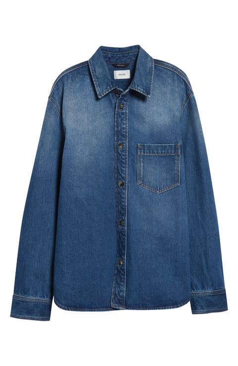 Debbie Real Blue Cotton Denim Shirt