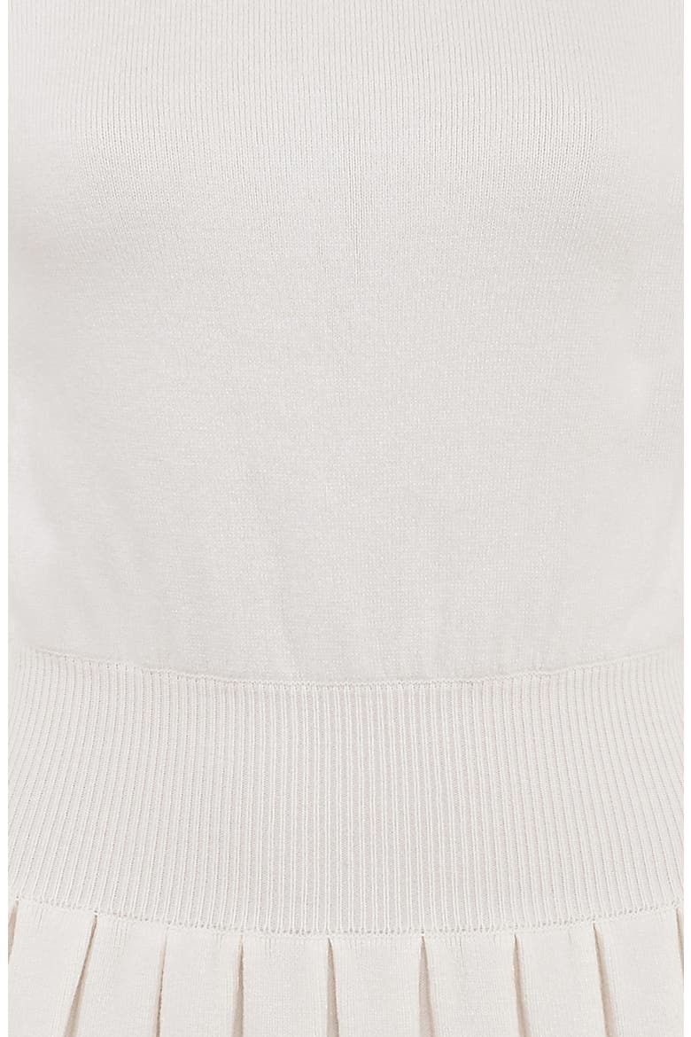 Willow Mock Neck Long Sleeve Mini Sweater Dress, Alternate, color, WHITE