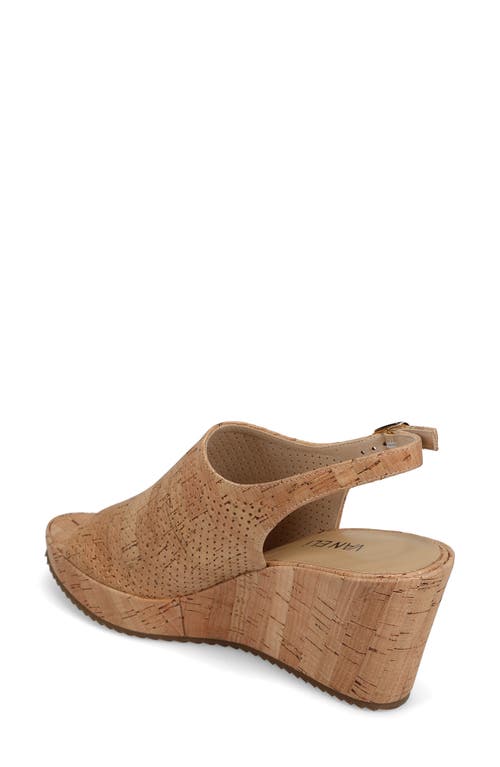 Vaneli Lansa Slingback Platform Wedge Sandal In Natural
