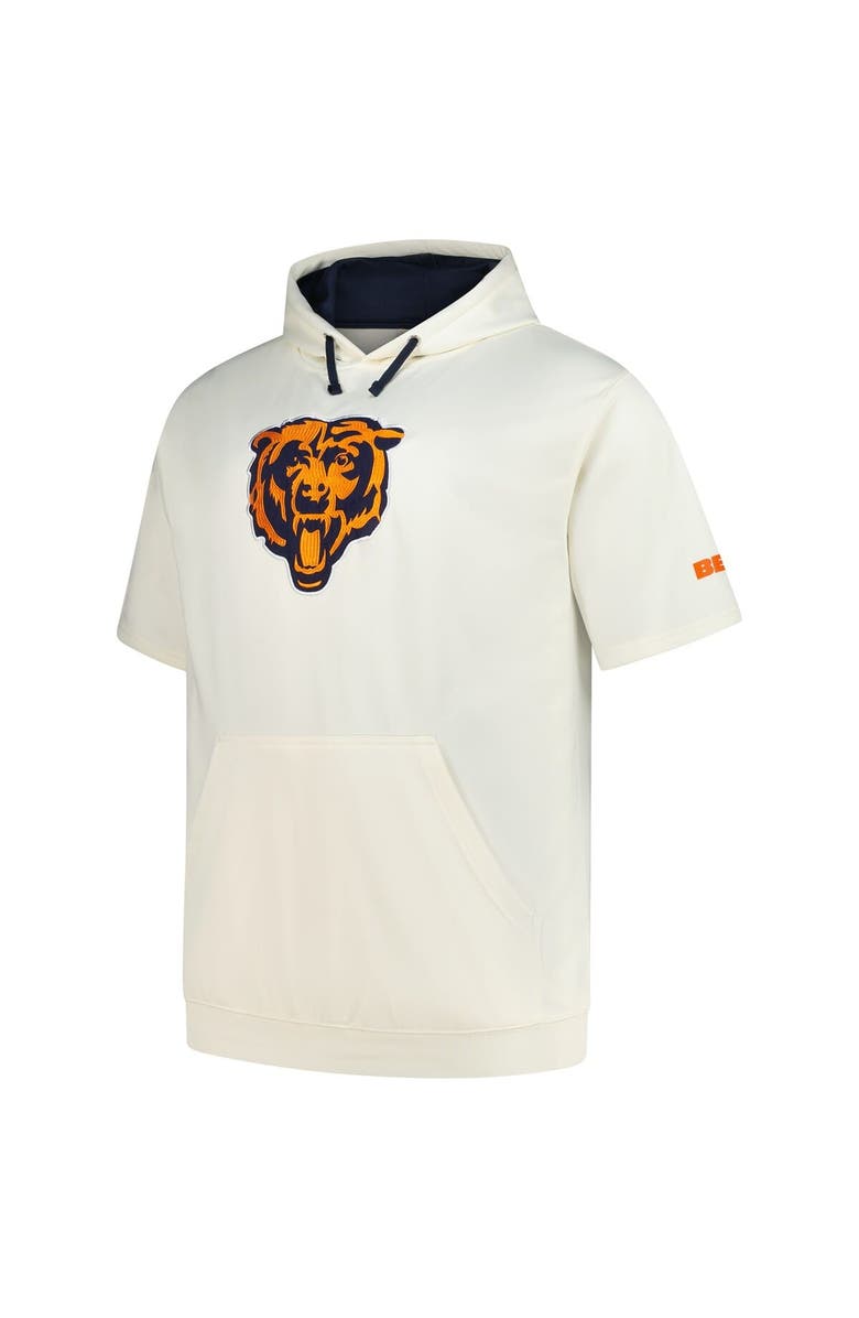 PROFILE Men's Profile Oatmeal Chicago Bears Big & Tall Chest Print and Logo Short Sleeve Pullover Hoodie, Alternate, color, 