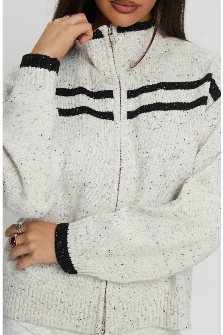 Overstayed Stripe Knit Jacket, Alternate, color, GREY