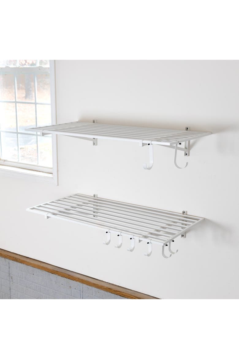 2' x 4' Bristol Garage Wall Mount Shelves - 2 Pack - White, Alternate, color, White