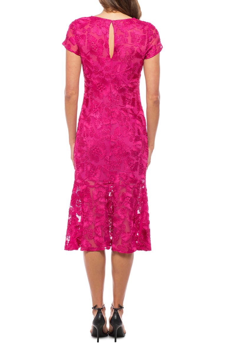 Marina Soutache Cap Sleeve Midi Dress, Alternate, color,